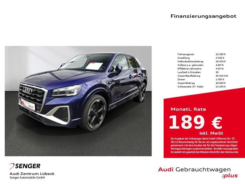 Audi Q2 63.100 km 21.980 € Lübeck 23556