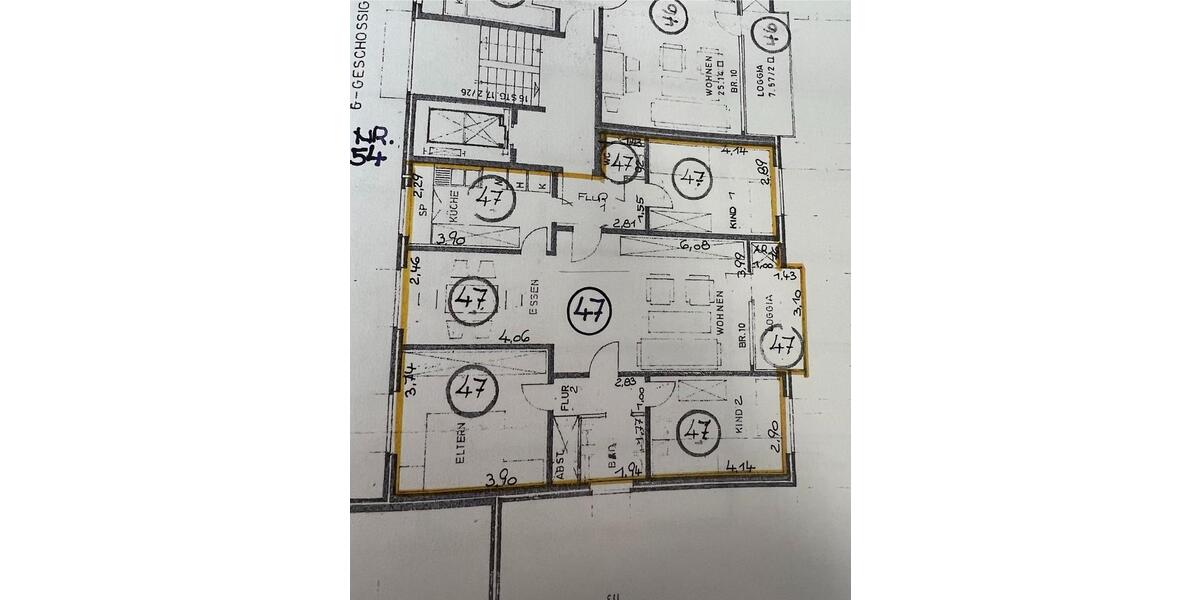 Etagenwohnung Bielefeld Mitte - 4 Zimmer, 98 m&sup2;, 950&euro; | Angebot:26375163