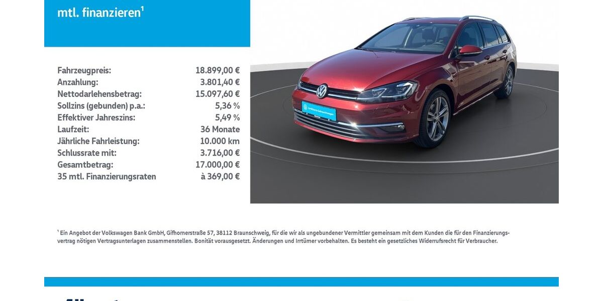 VW Golf 69.975 km 18.479 &euro; Leinefelde-Worbis/DE 37327