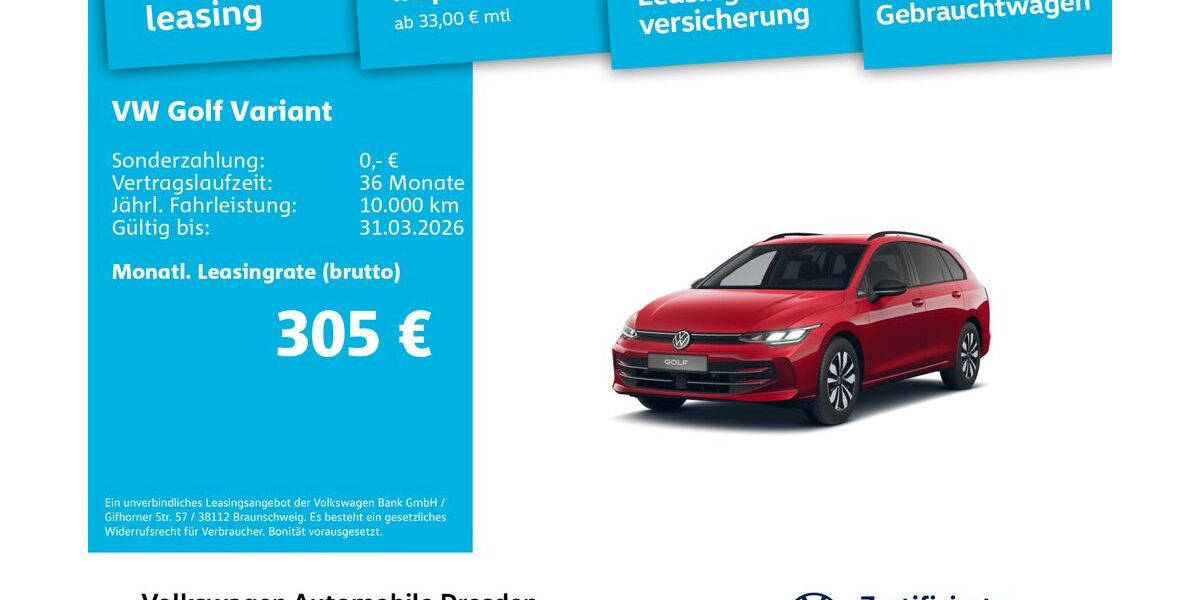 VW Golf 8.731 km 25.990 &euro; Dresden 01067