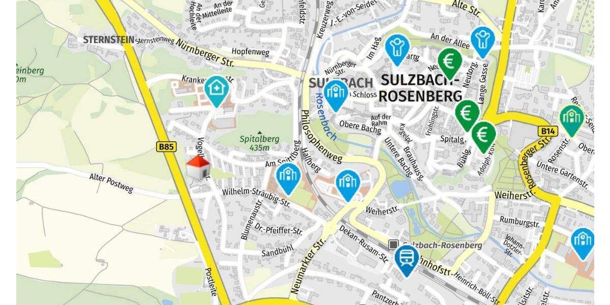 Gepflegte 3-Zimmer-Wohnung mit Potenzial in Sulzbach-Rosenberg - Nähe Krankenhaus +verfügbar+ 3 zimmer