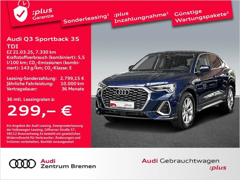 Audi Q3 7.330 km 42.390 € Bremen 28207