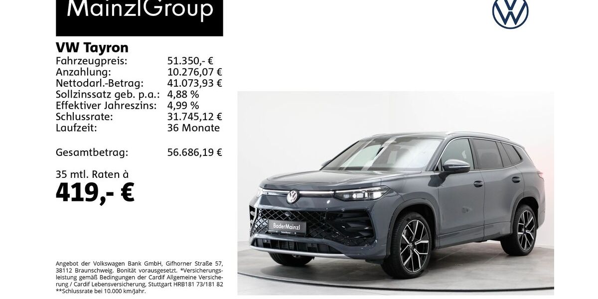 VW Tayron 12.000 km 50.950 &euro; Feldkirchen/Westerham 83620