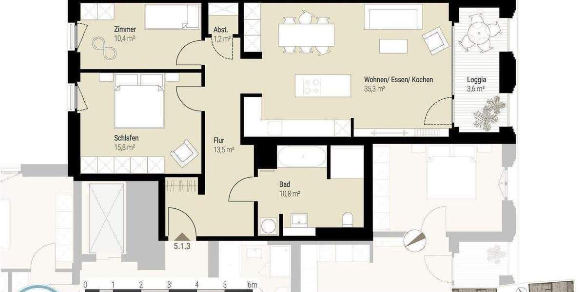 Etagenwohnung Dresden Innere Altstadt - 3 Zimmer, 90 m&sup2;, 1.630&euro; | Angebot:26306356