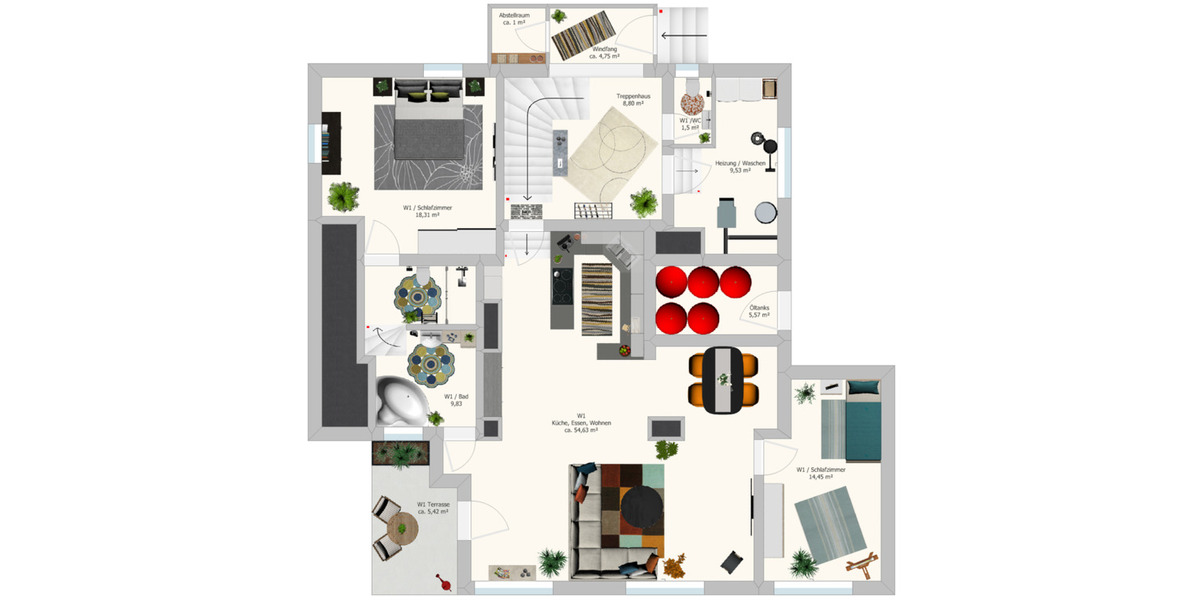Erdgeschoßwohnung Altdorf - 3 Zimmer, 101 m&sup2;, 1.480&euro; | Angebot:25917285