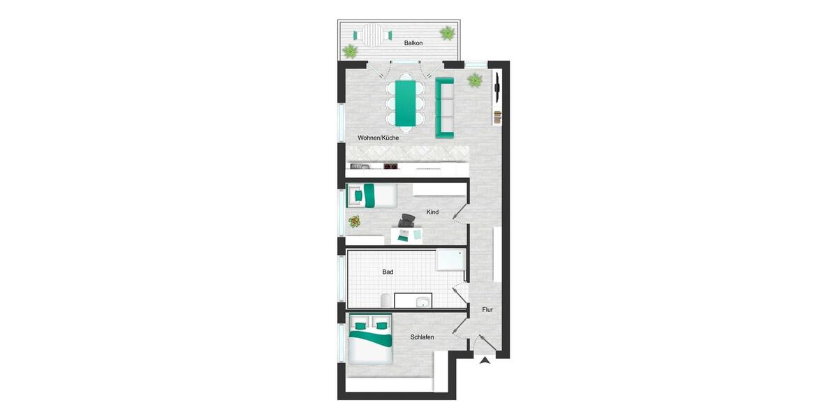 Dachgeschoßwohnung Pfaffenhofen - 3.5 Zimmer, 79 m&sup2;, 980&euro; | Angebot:26636060