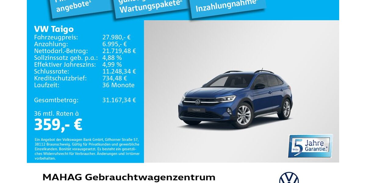 VW Taigo 4.114 km 27.980 &euro; München 80935
