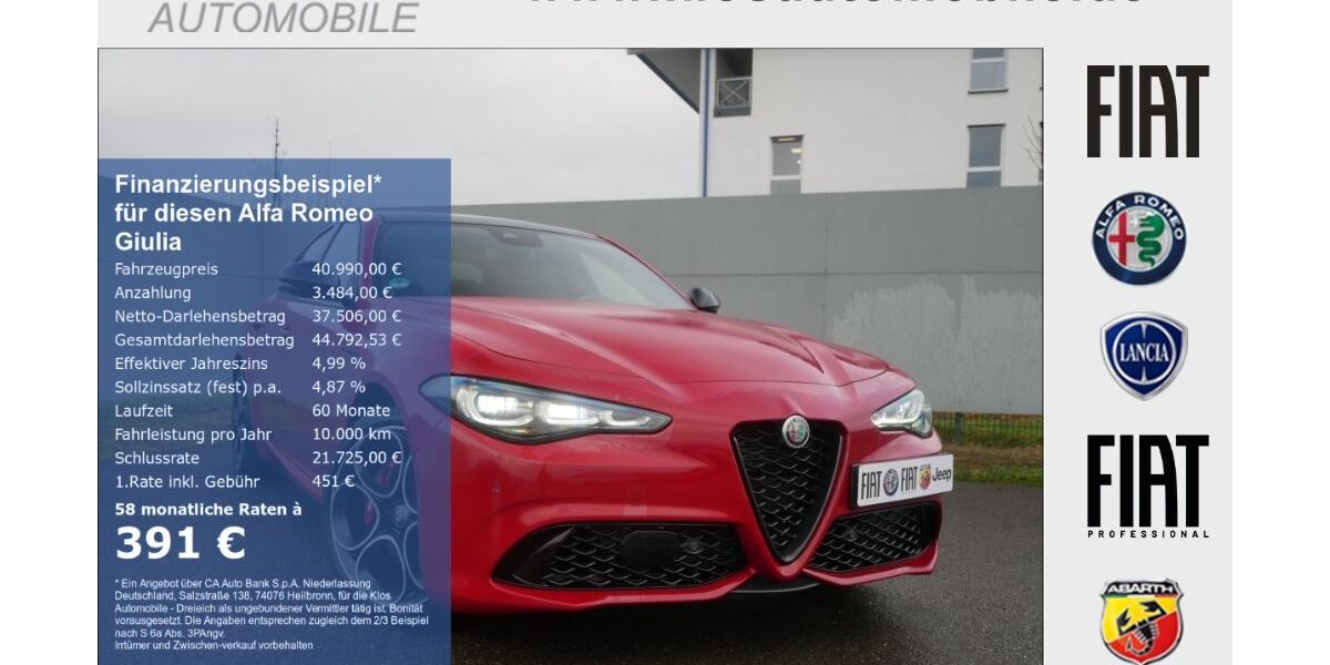Alfa Romeo Giulia 10.983 km 40.990 &euro; Dreieich 63303