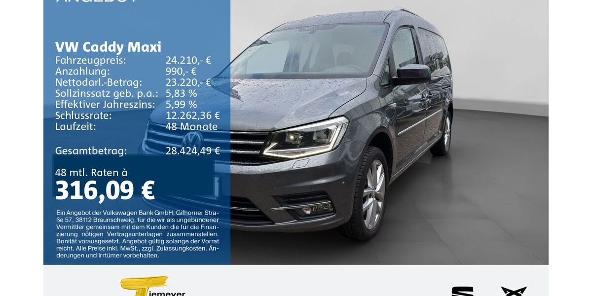 VW Caddy Maxi 111.205 km 24.210 &euro; Lüdenscheid 58513