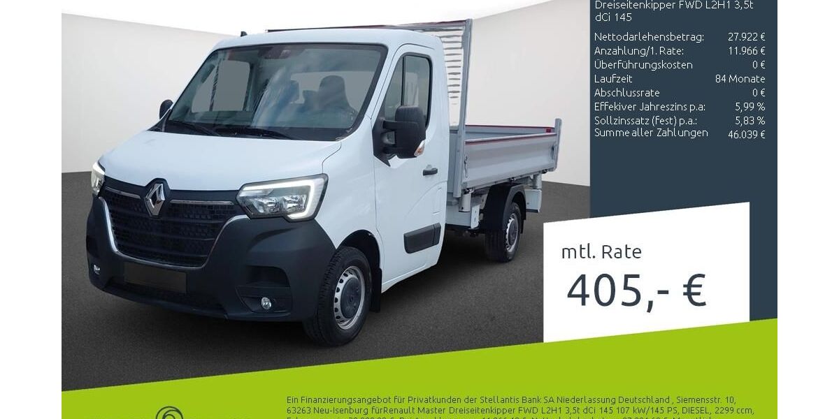 Renault Master 1.500 km 39.430 &euro; Münster - Amelsbüren 48163