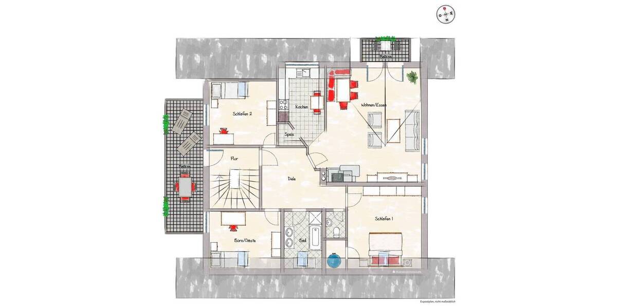 Etagenwohnung Peiting - 4 Zimmer, 115 m&sup2;, 375.000&euro; | Angebot:26400919