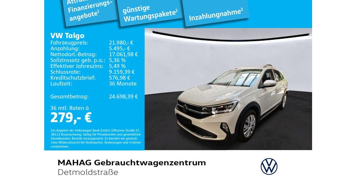VW Taigo 27.407 km 21.980 &euro; München 80935