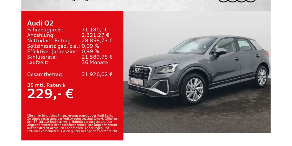Audi Q2 20.000 km 30.280 &euro; Würzburg 97076