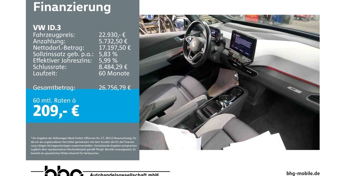 VW ID.3 50.198 km 22.930 &euro; Balingen 72336