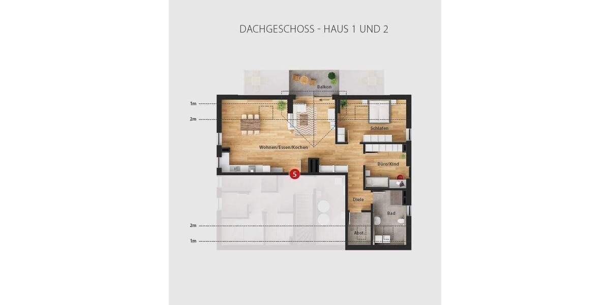 Etagenwohnung Schwandorf Dachelhofen - 3 Zimmer, 79 m&sup2;, 369.500&euro; | Angebot:25815620