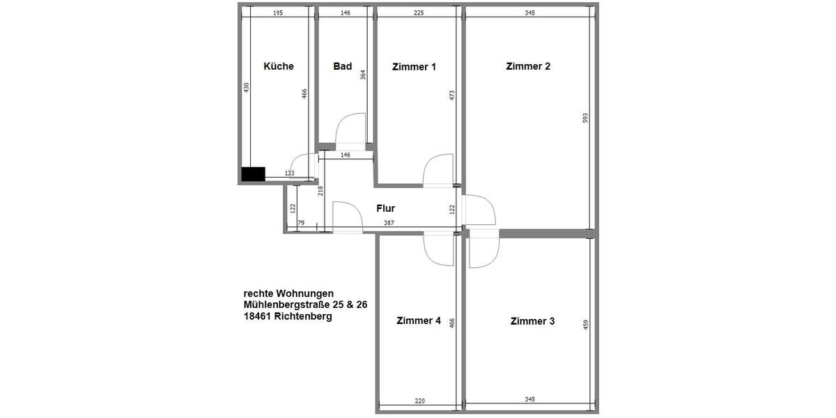 Etagenwohnung Franzburg - 4 Zimmer, 78 m&sup2;, 430&euro; | Angebot:23874360
