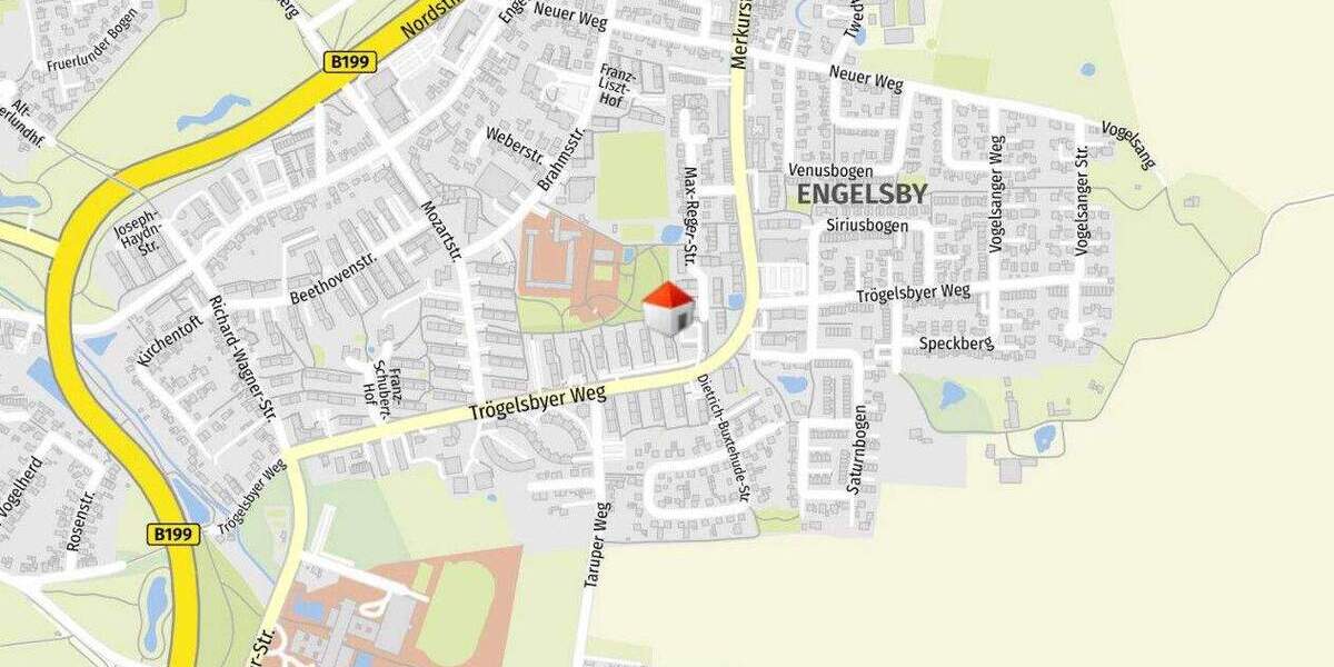 Etagenwohnung Flensburg Engelsby - 3 Zimmer, 69 m&sup2;, 630&euro; | Angebot:23935785