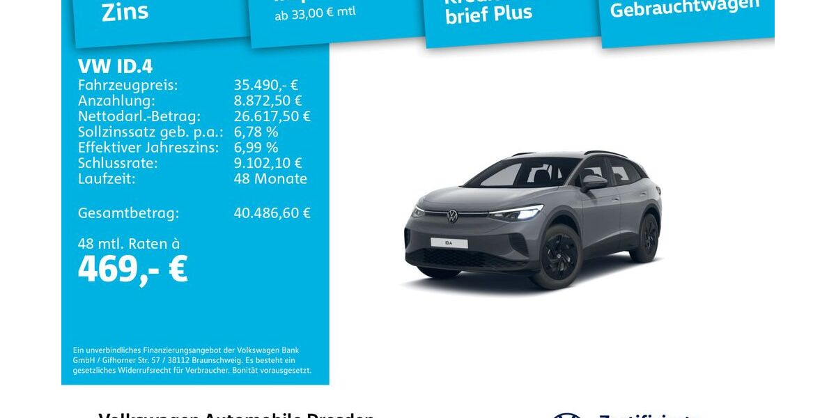 VW ID.4 15.597 km 34.890 &euro; Dresden 01067