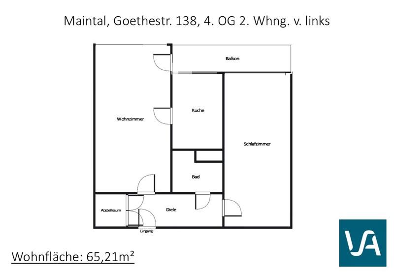 Schöne 2-Zimmer-Wohnung mit Balkon in Maintal-Bischofsheim zu vermieten 2 zimmer