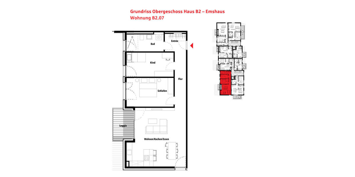 Etagenwohnung Münster Mauritz - 3 Zimmer, 93 m&sup2;, 729.000&euro; | Angebot:26557932