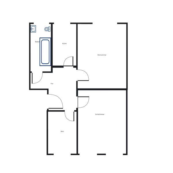 Gemütliche 2,5-Zimmer-Wohnung ca. 61m² - ruhige Wohnlage - sofort verfügbar zimmer