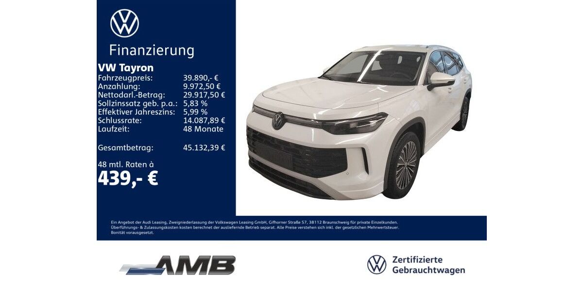 VW Tayron 13.750 km 39.890 &euro; Borna 04552