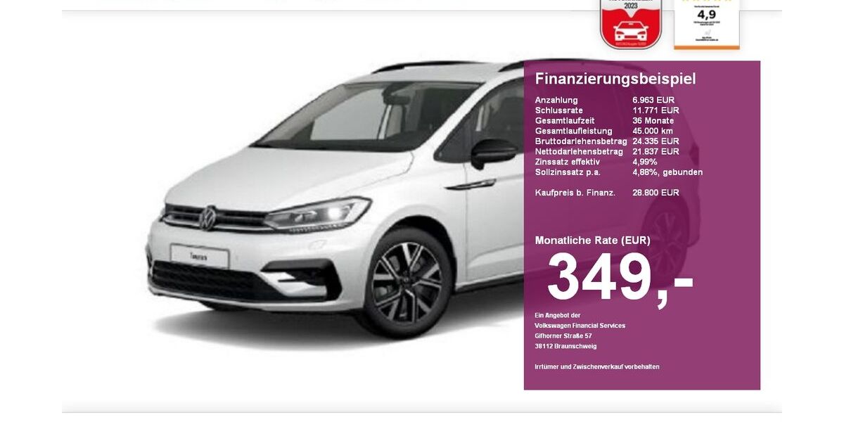 VW Touran 43.900 km 28.800 &euro; Albbruck 79774