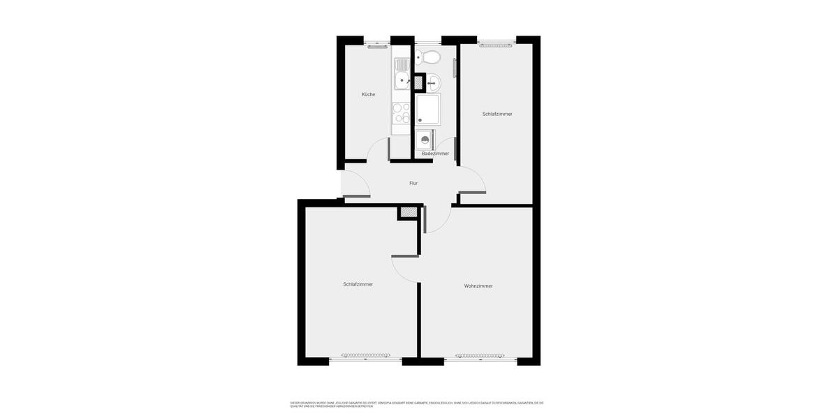 Erdgeschoßwohnung Kalbe (Milde) - 3 Zimmer, 59 m&sup2;, 235&euro; | Angebot:24524807