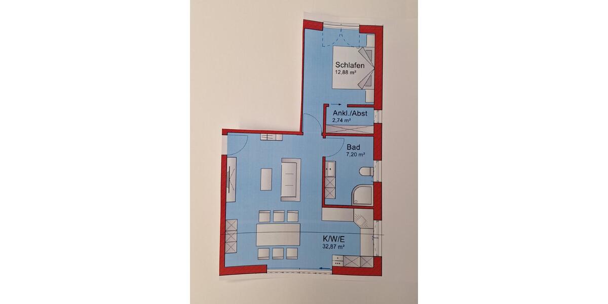 Etagenwohnung Pfarrkirchen - 2 Zimmer, 56 m&sup2;, 705&euro; | Angebot:25428059