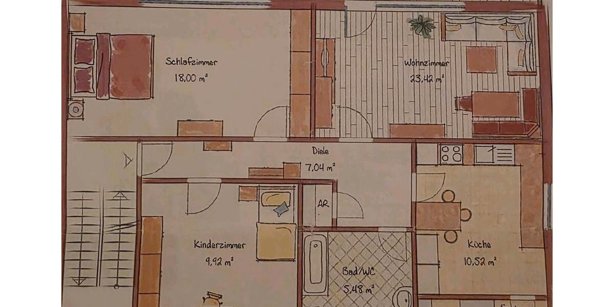 Etagenwohnung Reichertshofen - 3 Zimmer, 78 m&sup2;, 255.000&euro; | Angebot:26722228