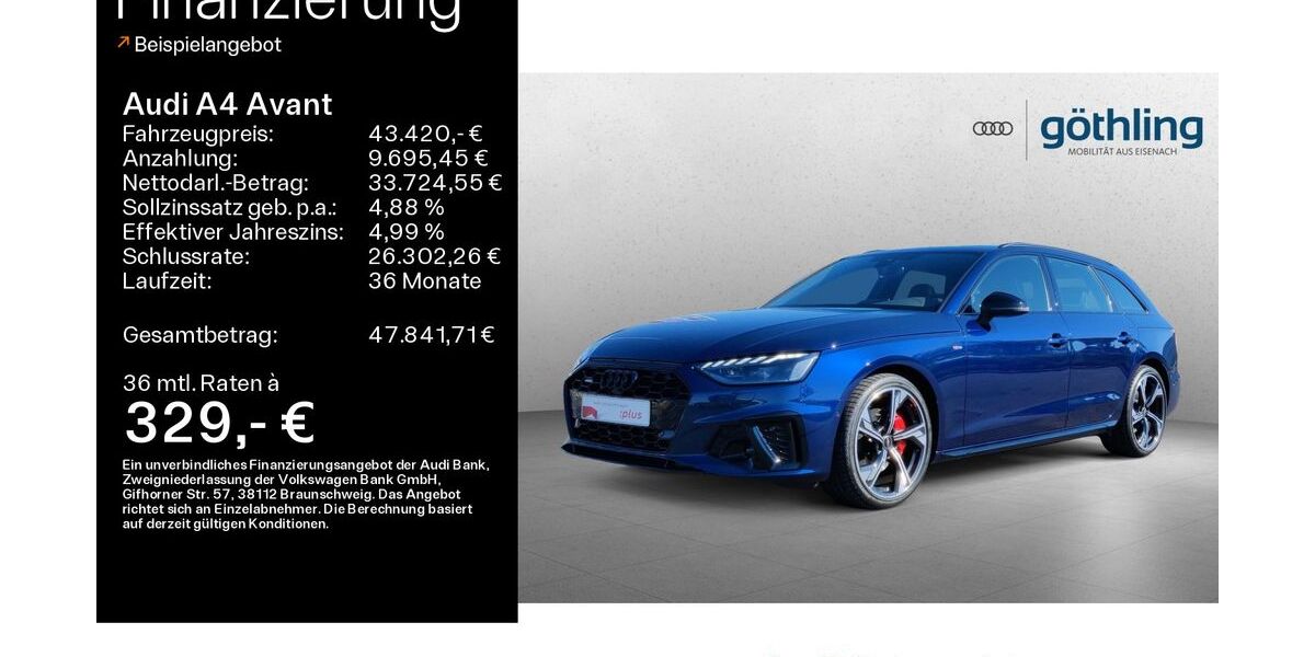 Audi A4 45.000 km 43.420 &euro; Eisenach 99817