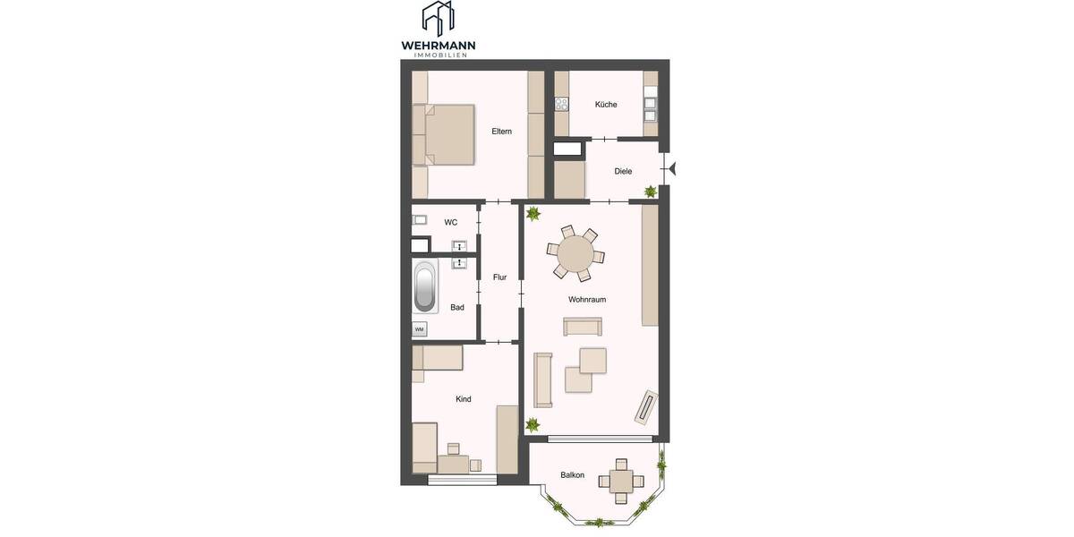 Etagenwohnung Neuss Grimlinghausen - 3 Zimmer, 86 m&sup2;, 379.000&euro; | Angebot:25938947