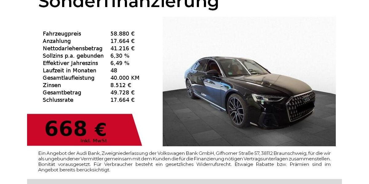 Audi A8 37.500 km 58.880 &euro; Nürnberg 90411