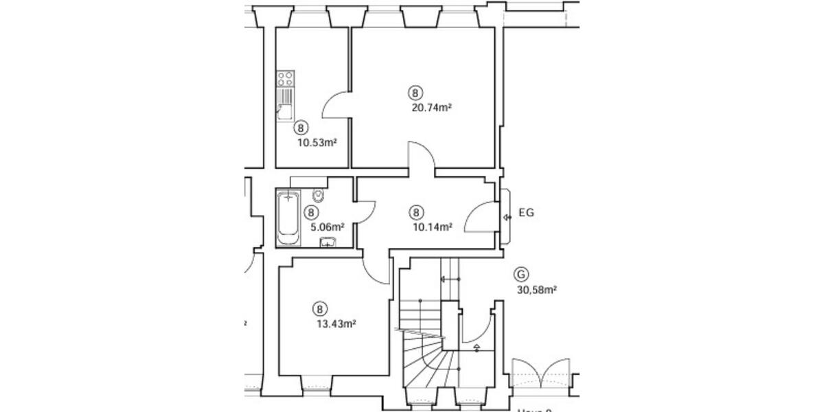 Etagenwohnung Großenhain - 2 Zimmer, 60 m&sup2;, 450&euro; | Angebot:26095231