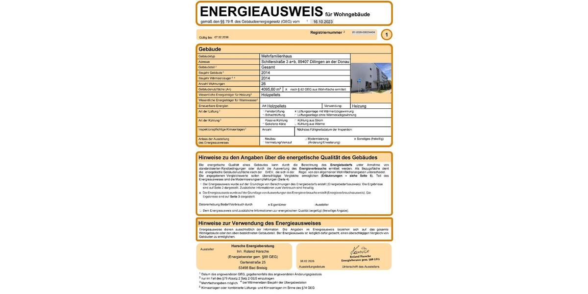 Etagenwohnung Dillingen an der Donau - 2 Zimmer, 78 m&sup2;, 850&euro; | Angebot:25406648