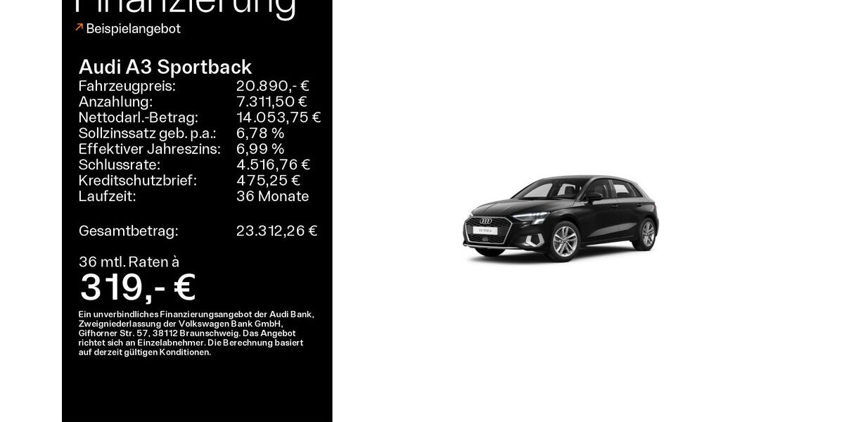 Audi A3 77.792 km 20.890 &euro; Heidenheim a. d. B. 89520