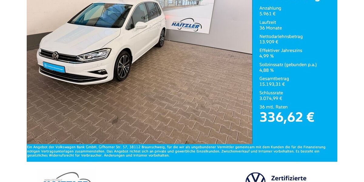 VW Golf Sportsvan 49.800 km 18.780 &euro; Gernsbach 76593