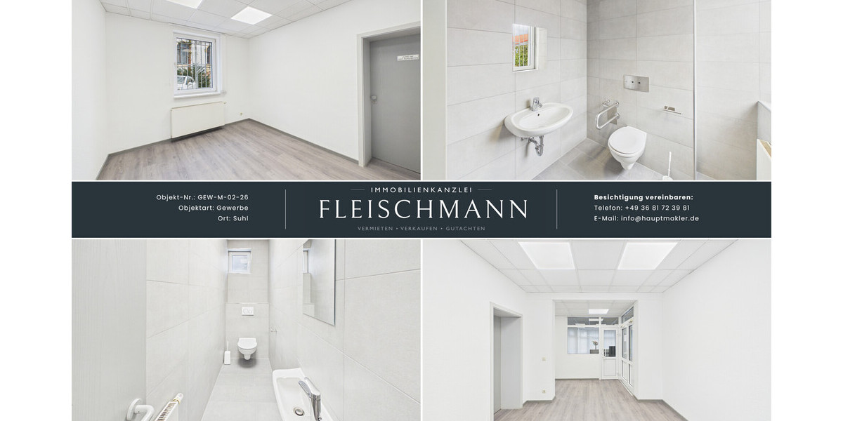 Attraktive Büro- oder Praxisfläche in zentraler Lage von Suhl – alles fußläufig erreichbar - Gewerbeobjekt Suhl | Angebot:26924301