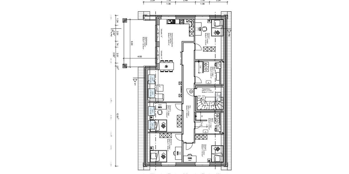 Dachgeschoßwohnung Oldenburg Ziegelhof - 5 Zimmer, 129 m&sup2;, 500&euro; | Angebot:26086542