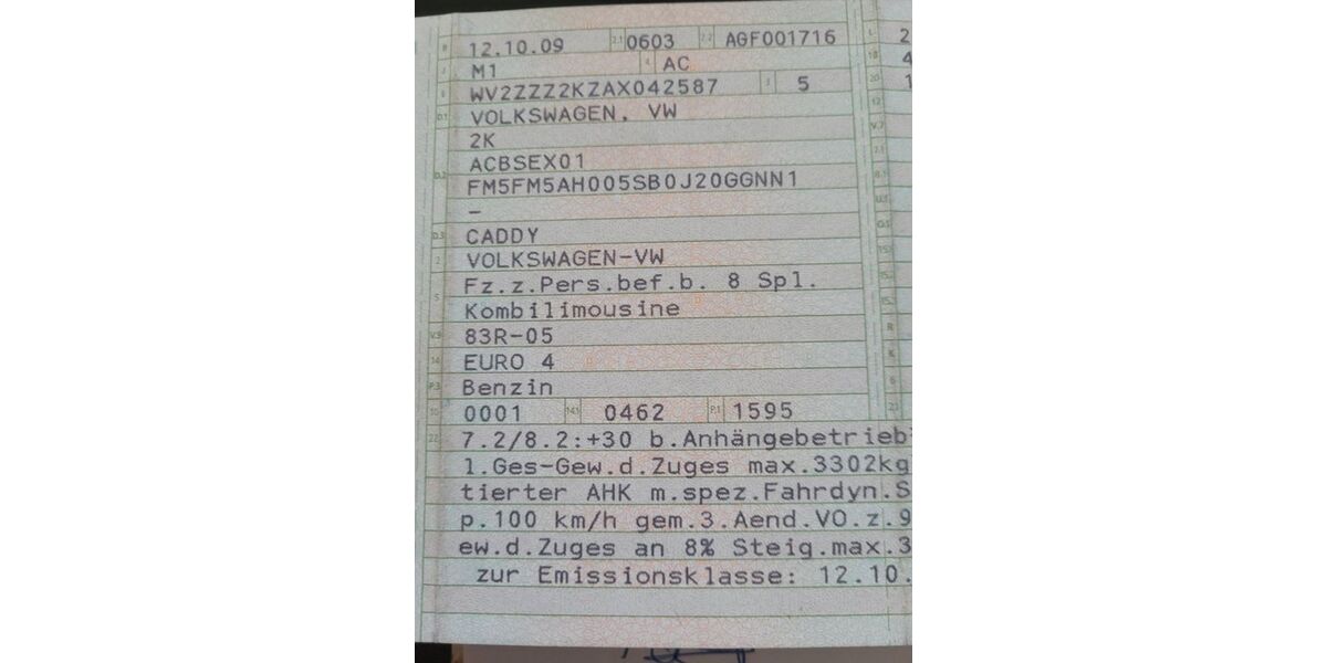 VW Caddy Maxi 227.035 km 4.280 &euro; Sonneberg 96515