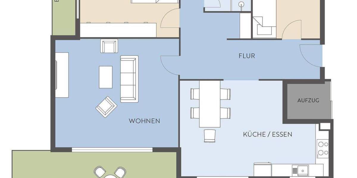 Etagenwohnung Erbach - 4 Zimmer, 120 m&sup2;, 545.000&euro; | Angebot:23959717