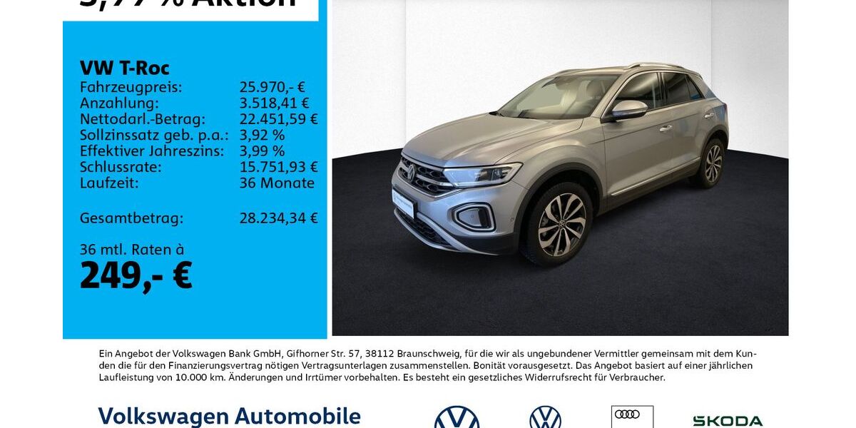 VW T-Roc 48.695 km 25.970 &euro; Leipzig 04277