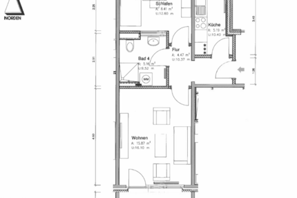 Wohnung Sassnitz - 1.5 Zimmer, 41 m&sup2;, 350&euro; | Angebot:26367634