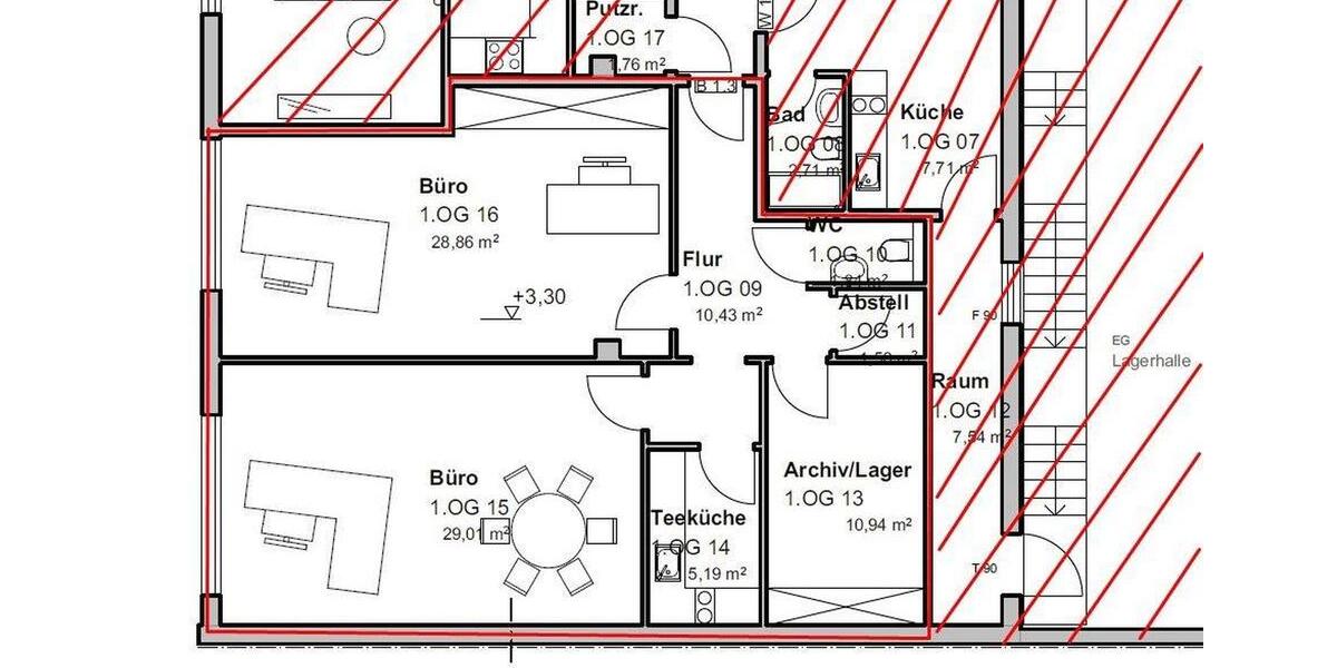Helle Bürofläche (88 m²) in Fürth – 2 große Büros, Teeküche, Top-Anbindung, provisionsfrei zimmer