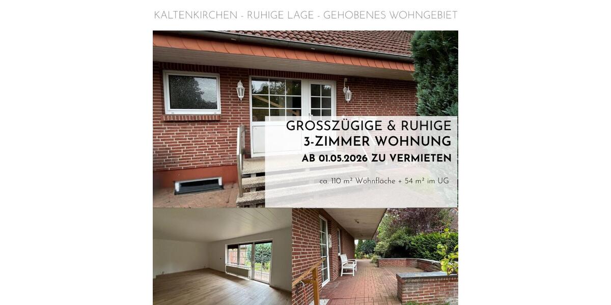 Erdgeschoßwohnung Kaltenkirchen - 3 Zimmer, 110 m&sup2;, 1.485&euro; | Angebot:25871145