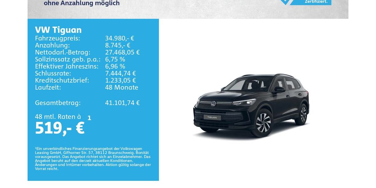 VW Tiguan 34.000 km 34.980 &euro; Würzburg 97076