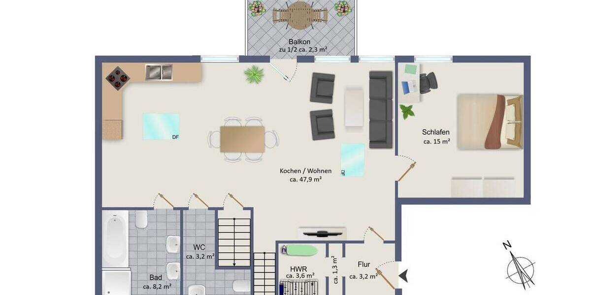 Etagenwohnung Lütjensee - 2 Zimmer, 84 m&sup2;, 235.000&euro; | Angebot:26694713