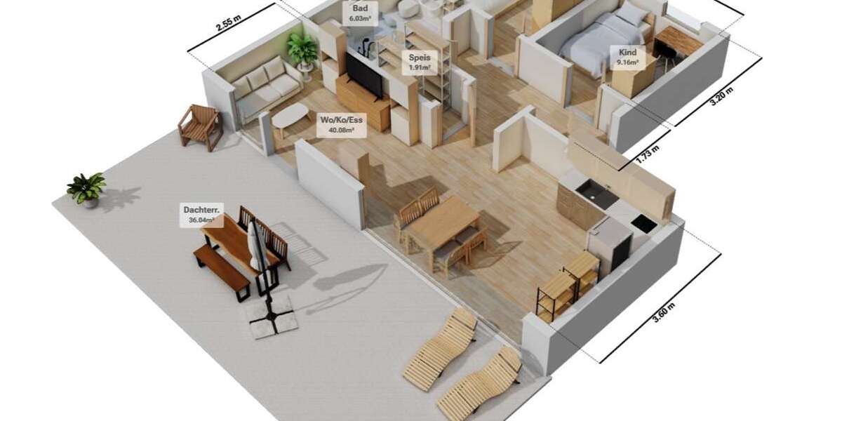 Etagenwohnung Meßkirch - 3 Zimmer, 88 m&sup2;, 1.200&euro; | Angebot:25371818