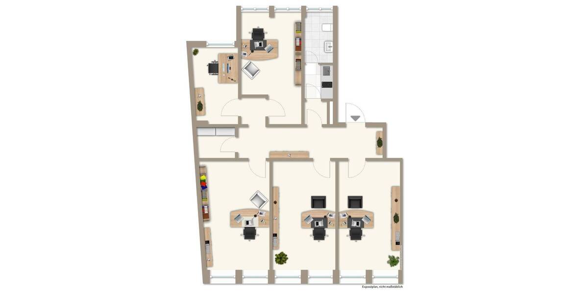 Gewerbeobjekt Düsseldorf Stadtmitte - 5 Zimmer, 104 m&sup2;, 1.360&euro; | Angebot:26346033