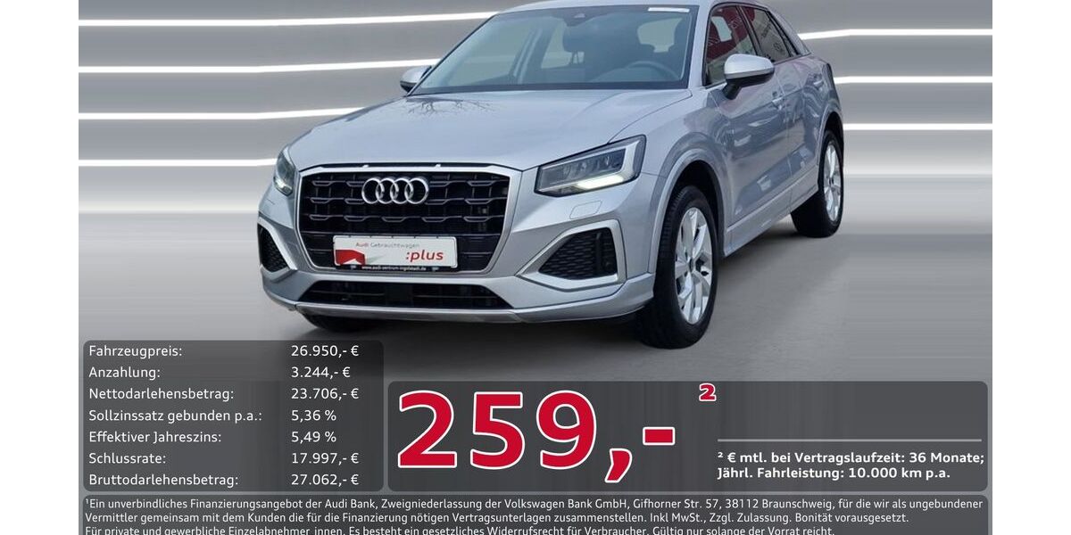 Audi Q2 20.009 km 26.950 &euro; Ingolstadt 85057